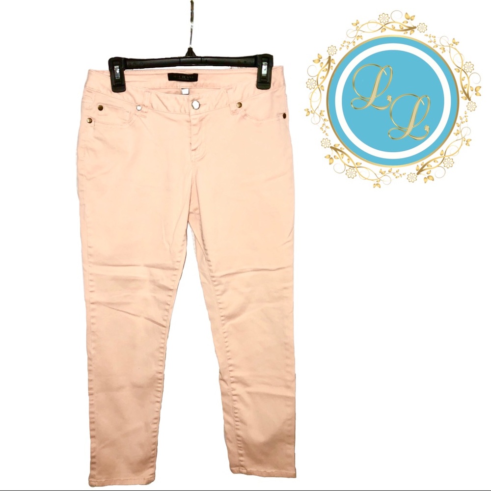 MaxStudio Peach Skinny Ankle Jeans - Picture 2 of 3